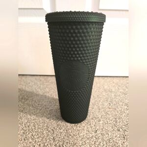 Starbucks Studded 24 oz Matt Dark Green Tumbler Cold Cup Venti